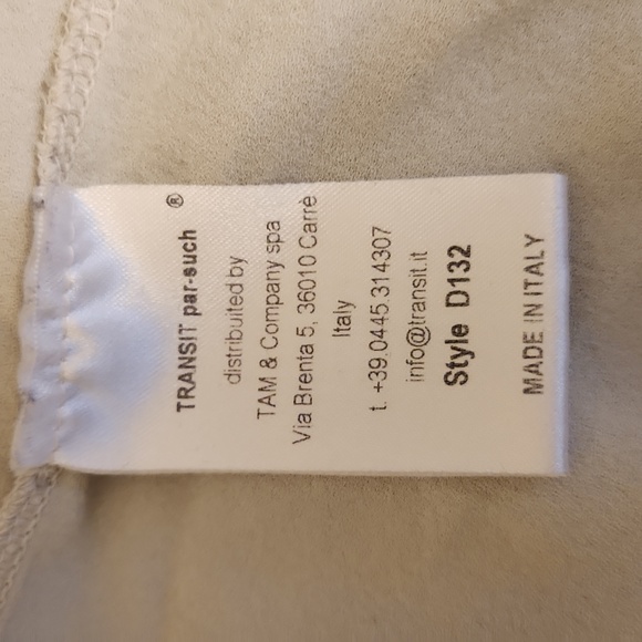 TRANSIT par-such silk tank sz 2 light gray layered crinkle top Small - Picture 5 of 6